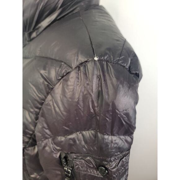 Andrew Marc Coat Womens SZ Small Black Down Puffer Coat Longline - Picture 8 of 16